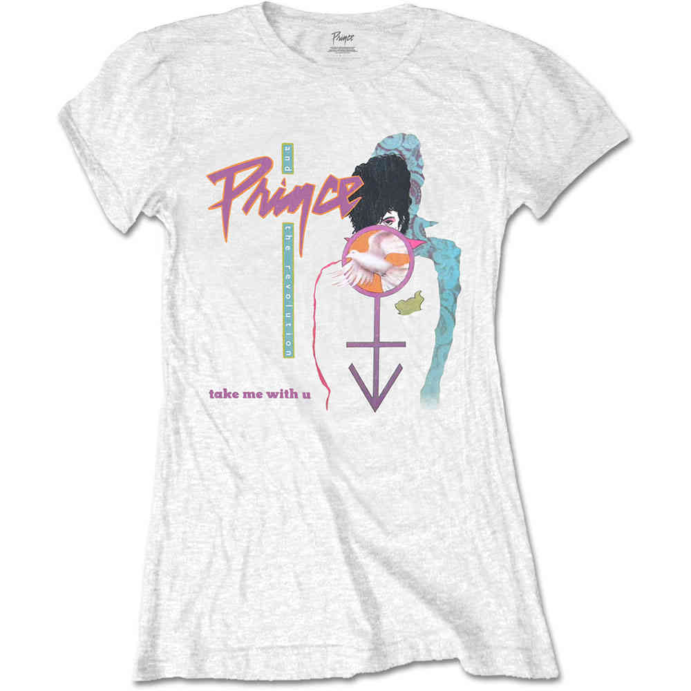 Prince - Take Me With U Dames Tshirt - Wit